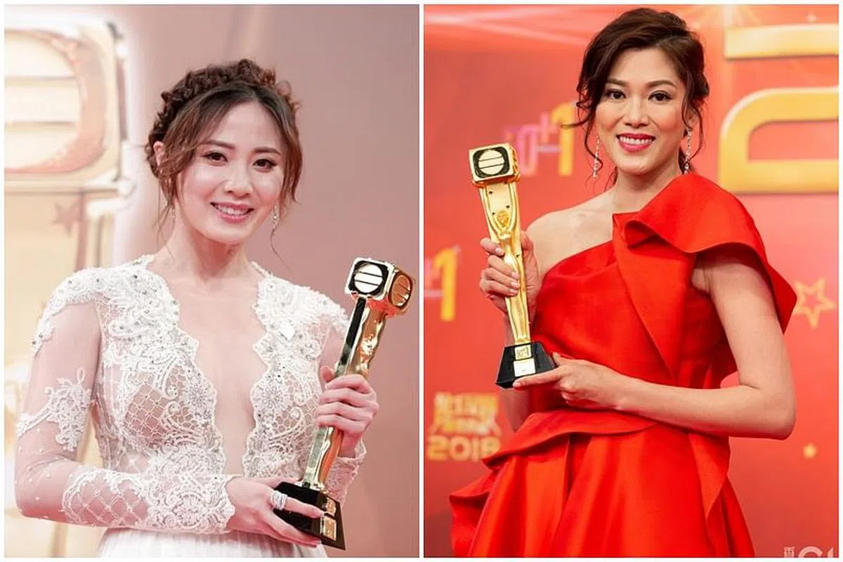 朱晨丽（左）和林淑敏争夺2017年的最佳女配角奖。（互联网）