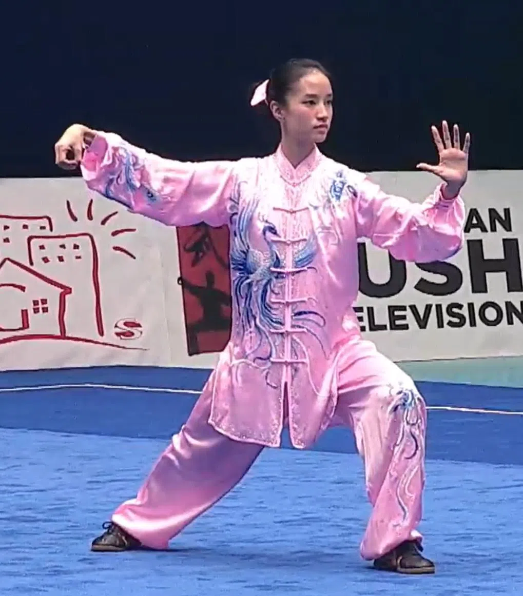 陈彦凝为我国拿下最后一金，锦上添花。（WUSHU TV截图）