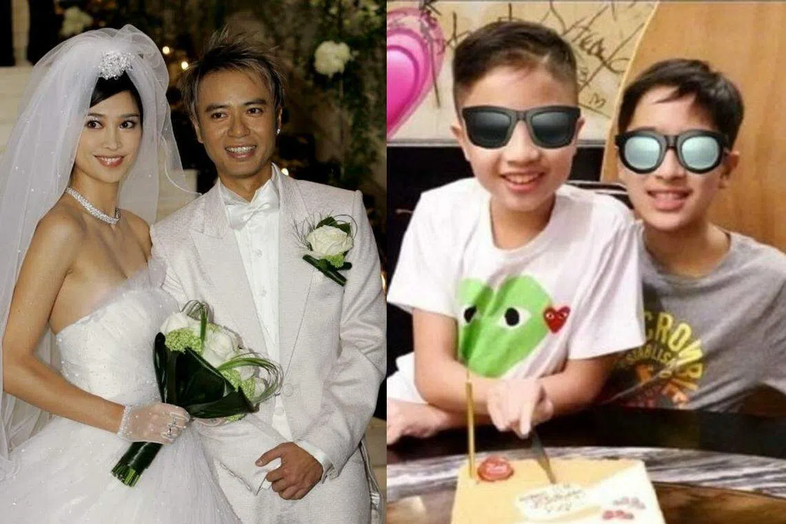 卢淑仪嫁给李克勤后专心相夫教子，照顾两个儿子。（互联网）