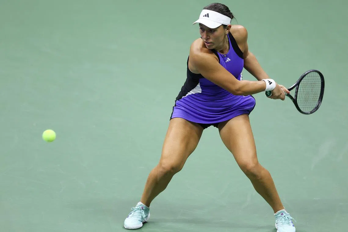 杰西卡无缘为美国连续两年赢得女单冠军，但她在本届赛事也打破了自己常在大满贯八强落败的魔咒。（法新社）