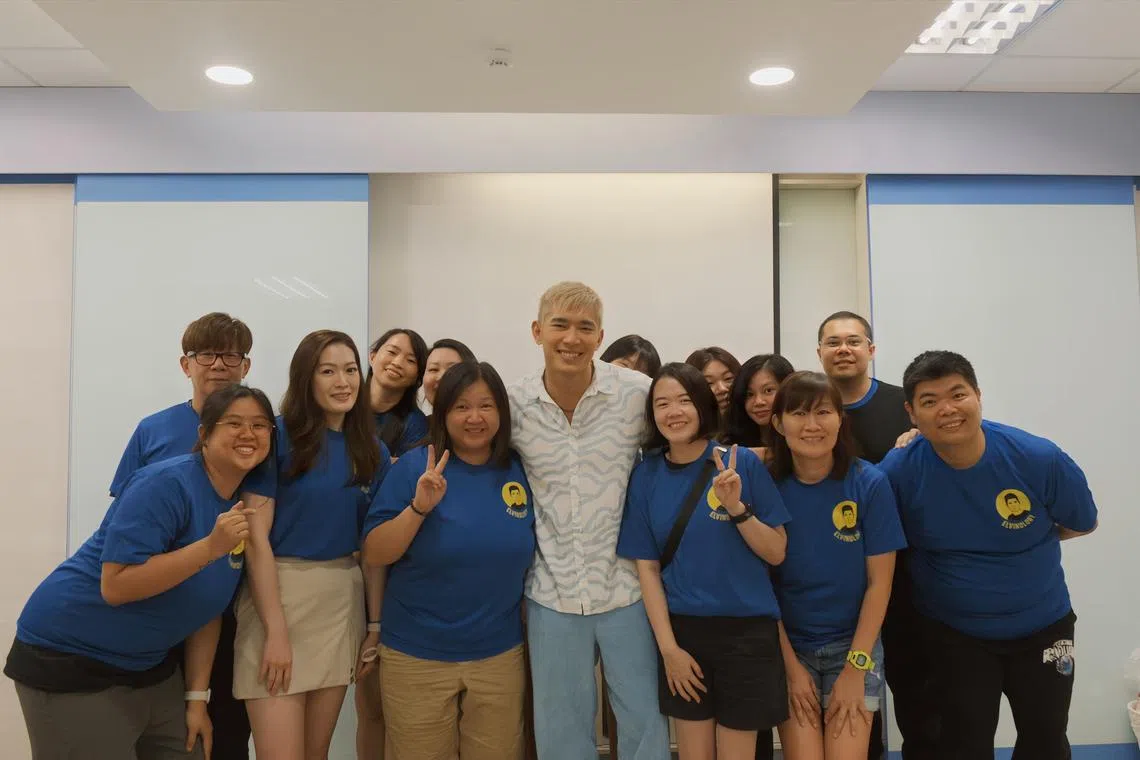 黄俊雄带领粉丝一起散播温暖和正能量。（新艺经纪提供）