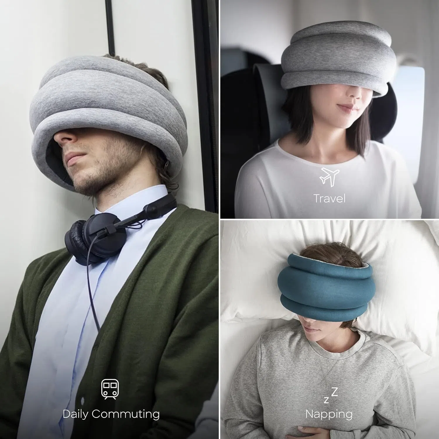 “Ostrichpillow Light”眼罩枕头二合一。（Ostrichpillow提供）