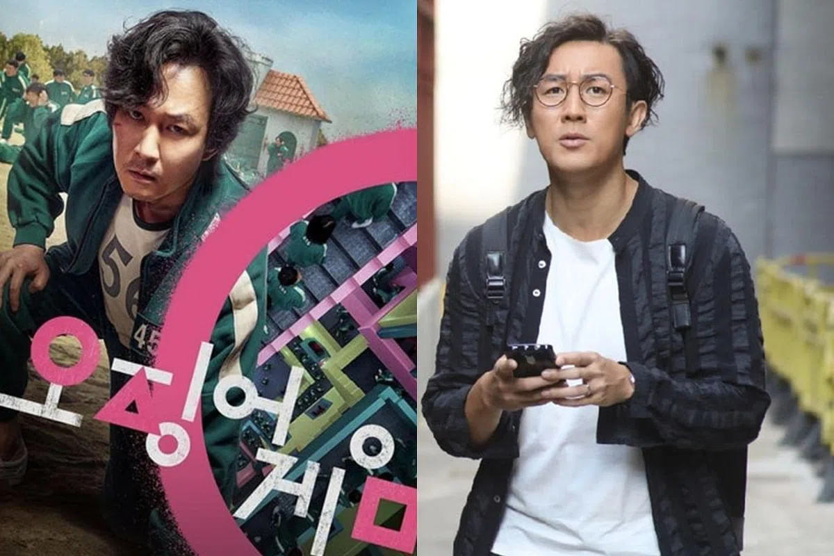 港星谭俊彦（右）跟《鱿》男主李政宰“撞脸”在网上引起热议。（互联网）