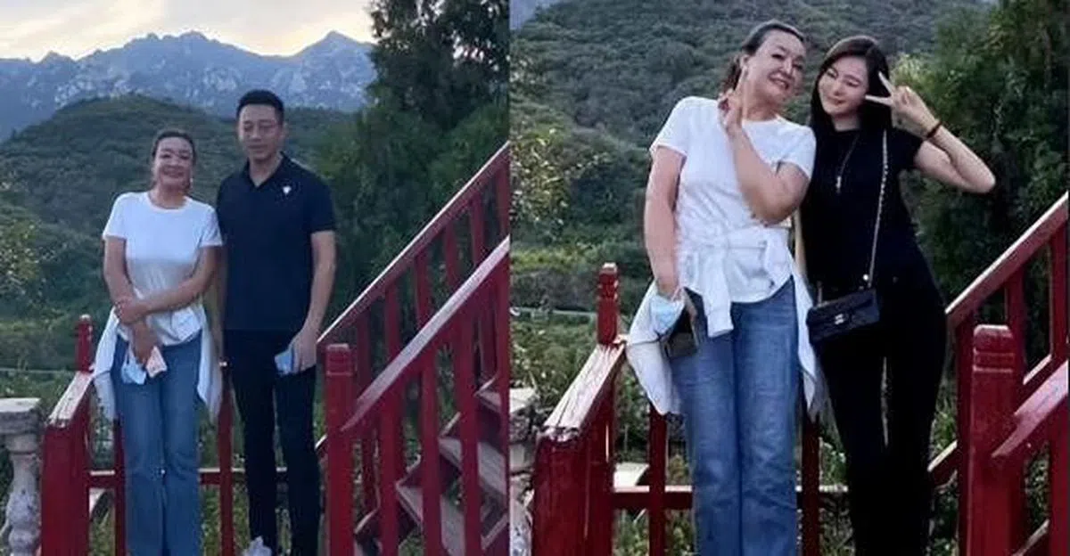 张颖颖（右图右）和张兰合照曝光，外界才知道两人早见过面。（取自微博）