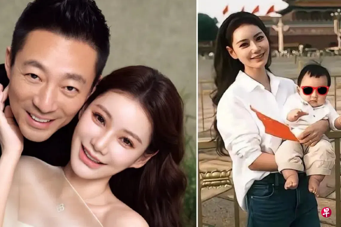 马筱梅与汪小菲婚后育有宝贝儿子汪吉辰，中国国庆期间，她带儿子去天安门打卡。 （互联网）