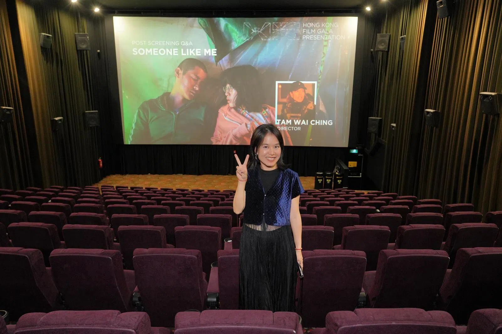 谭惠贞导演第一次来新加坡。（新加坡电影协会提供）