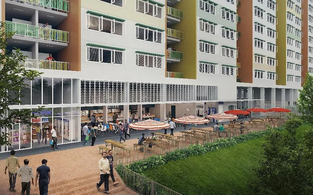 新客工专用宿舍会根据去年9月宣布的宜居新标准，提供更好的住宿环境，如附带厕所的房间、空间更宽敞、每房人数不超过12人、以及更好的通风设备。（人力部提供）