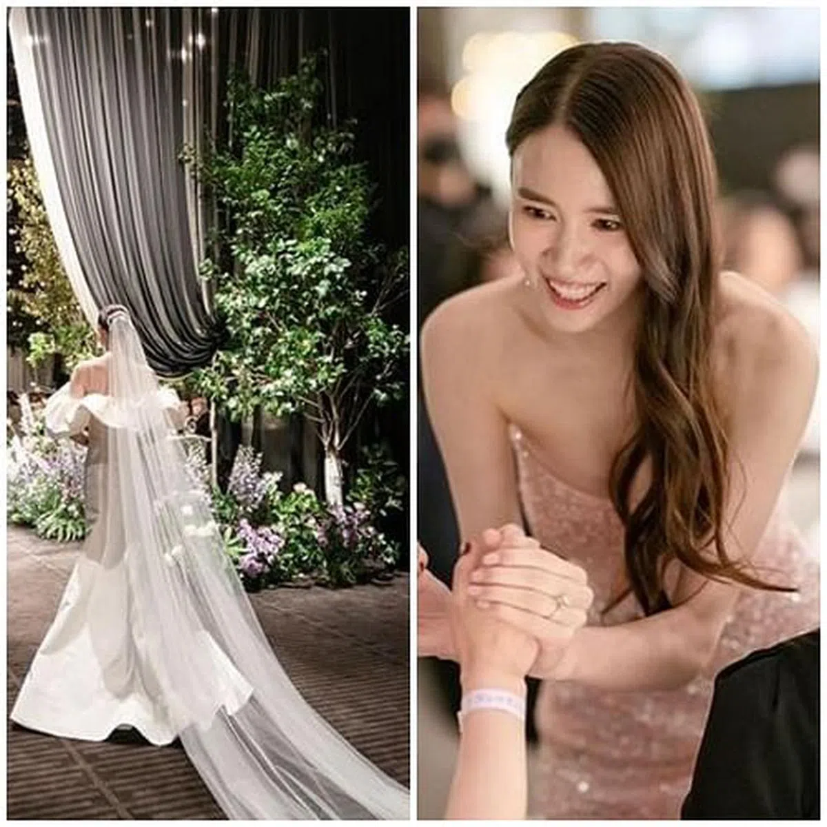 秦雅凛大婚当天换2款婚纱。（取自艺人Instagram）