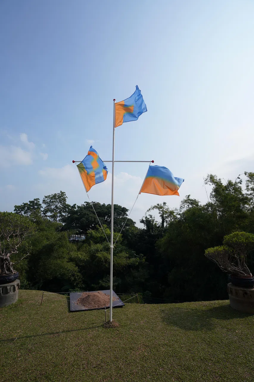 黄晨晗2019年在天猛公28号展示《路径之十：梧桐语·菩提径》装置。（受访者提供）