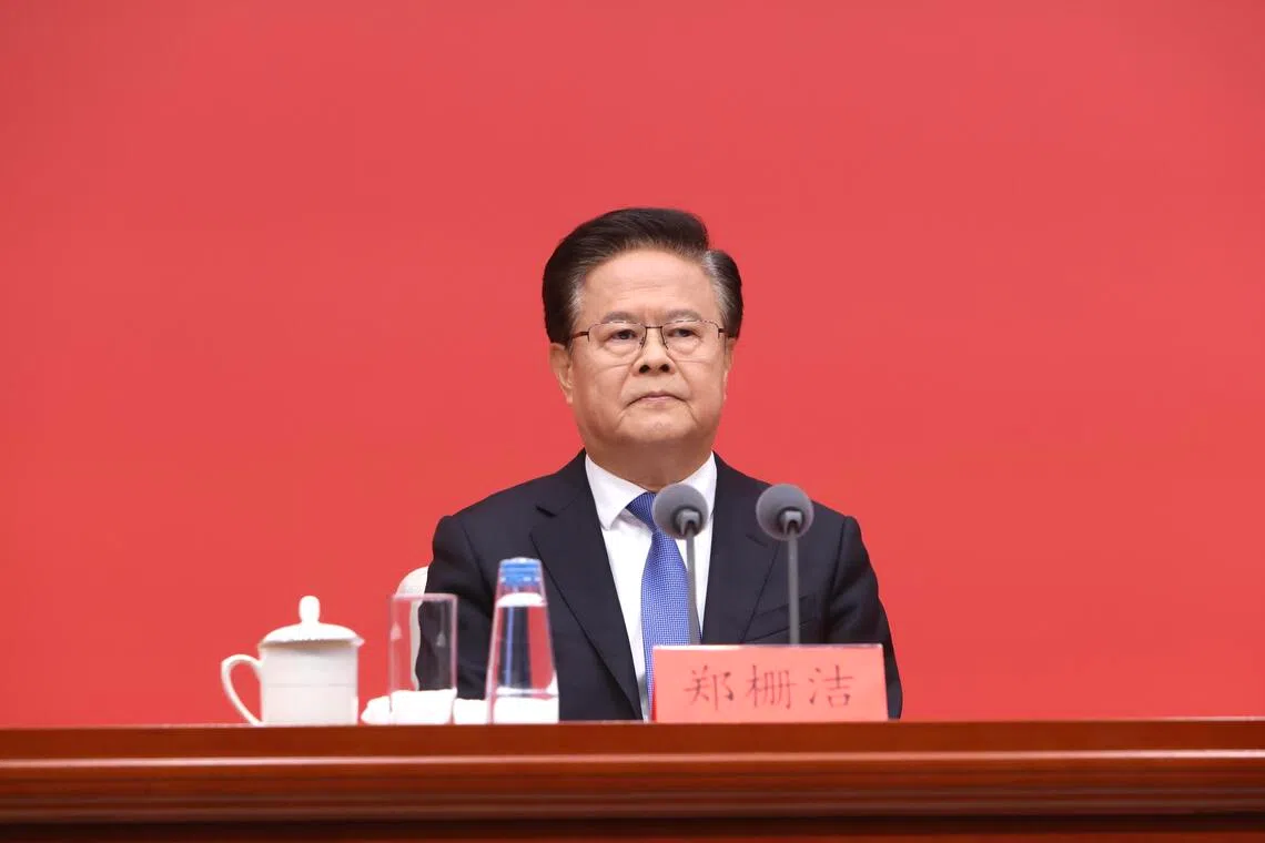 中国国家发改委主任郑栅洁星期五（10月24日） 在中共中央召开的新闻发布会上说，中国前瞻布局未来产业，下来10年新增规模相当于再造一个中国高技术产业。（中新社）