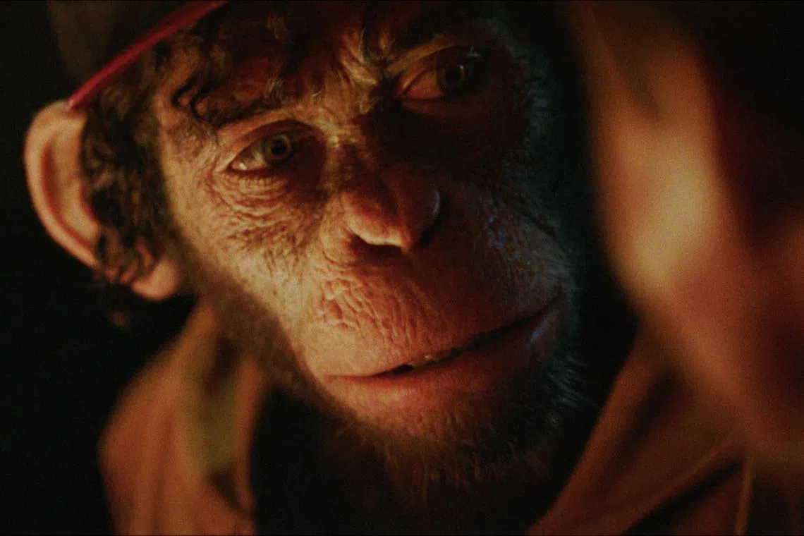 黑猩猩版罗比威廉斯由约诺戴维斯出演，再由视觉特效打造。（邵氏机构提供）