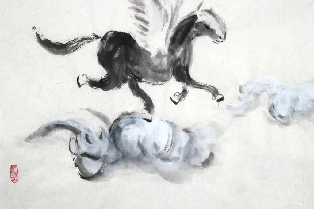 山野草夫：马年画马