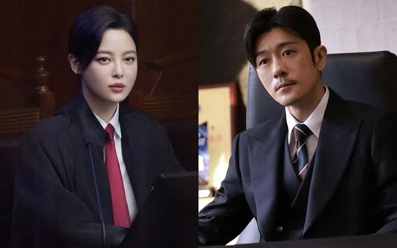 剧中辛芷蕾（左）和林雨申在共同处理案件过程中，屡次面临如何在人情与法理间的灰色地带找到平衡。（取自剧集微博）