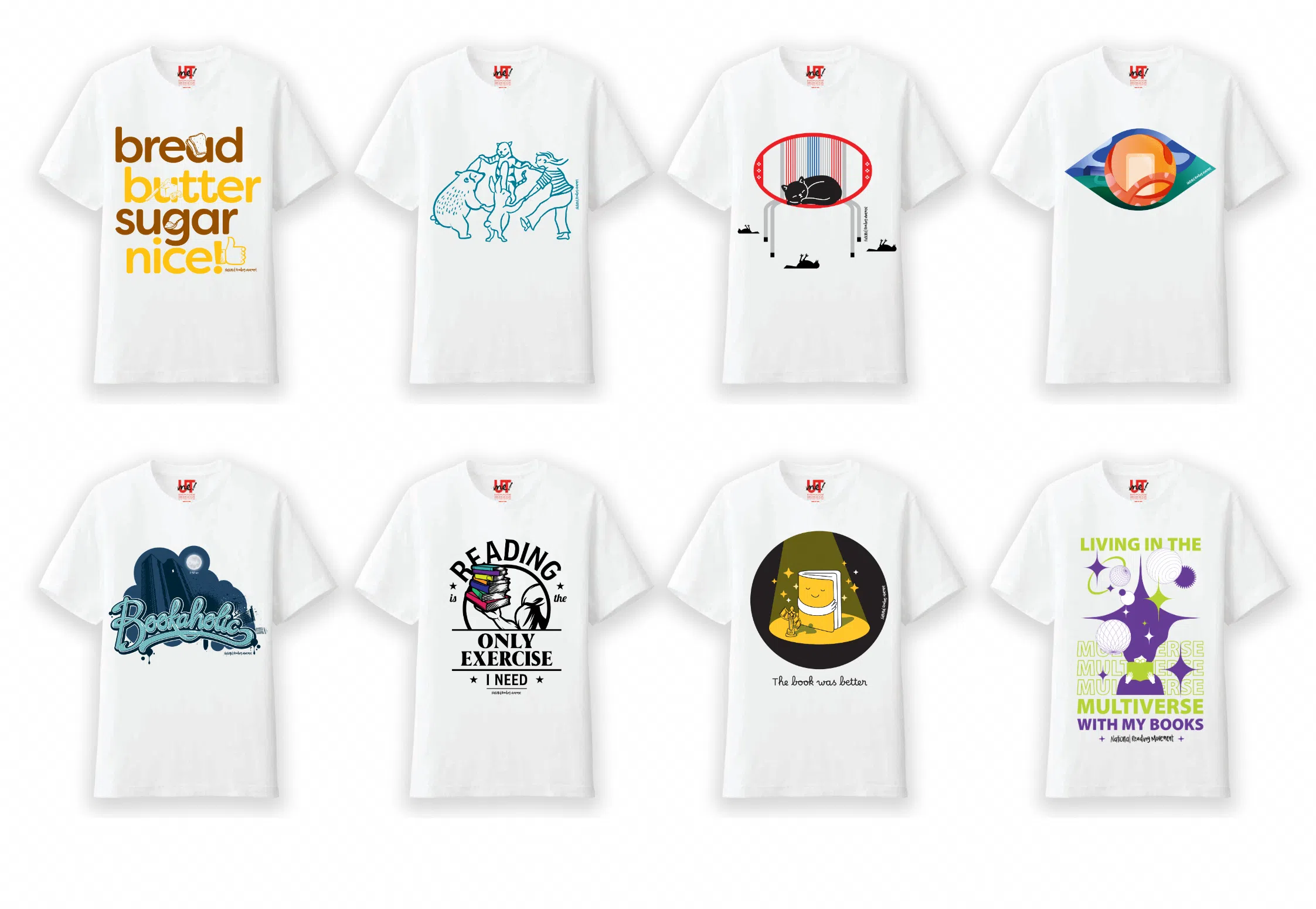 国家图书馆管理局与Uniqlo推出阅读主题联名T恤。（国家图书馆管理局提供）