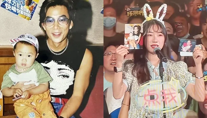 当年曾被任贤齐帮助过的女孩现身演唱会。（互联网）