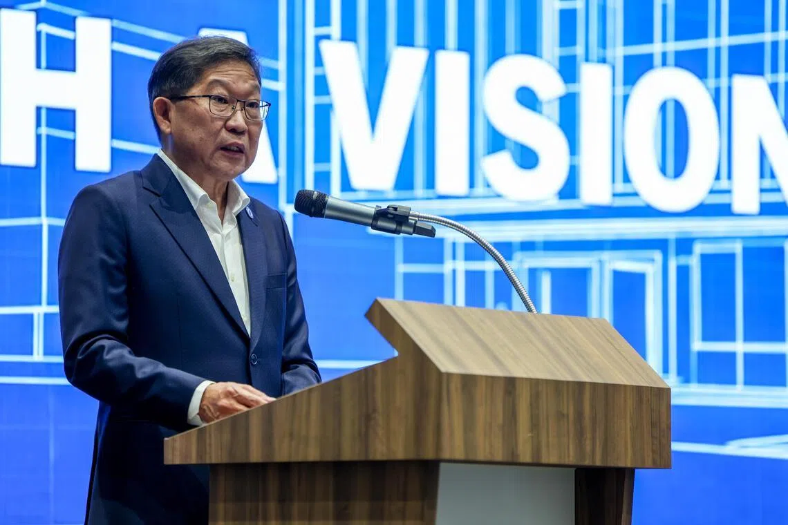 新加坡建筑商公会会长李佳财说，建筑环境领域正面对人力、科技应用与监管环境等多重压力。（白艳琳摄）