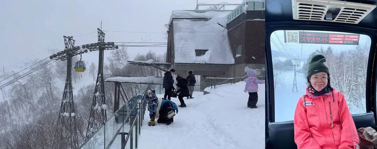 搭乘缆车往高处眺望。（曾慧仪摄）