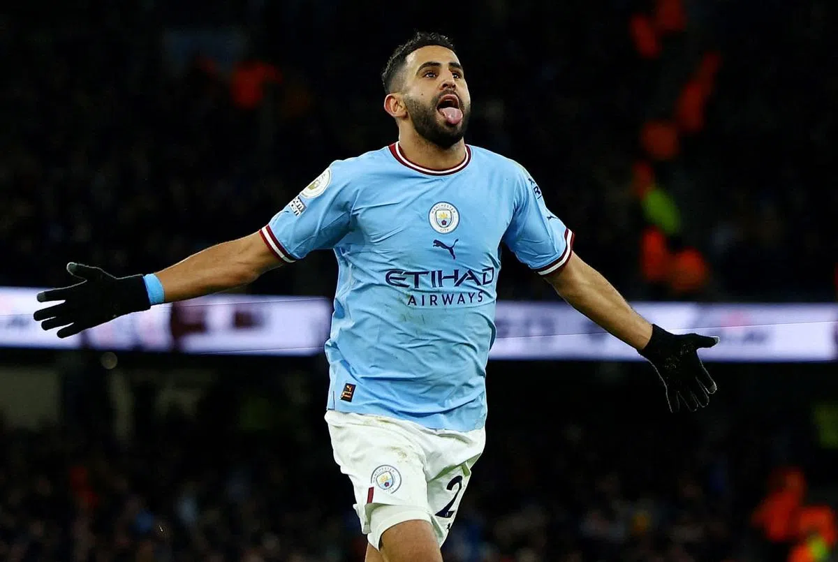 曼市翼锋马赫雷兹已连续三场比赛攻破莱比锡的龙门。（路透社）