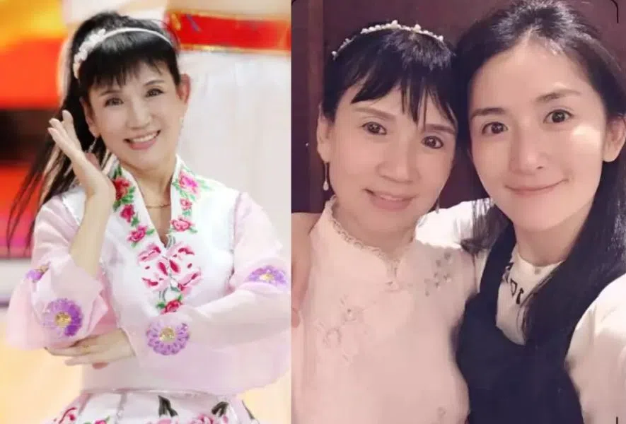 谢娜（右图右）和妈妈五官神似，被网民称“姐妹花”。（互联网）