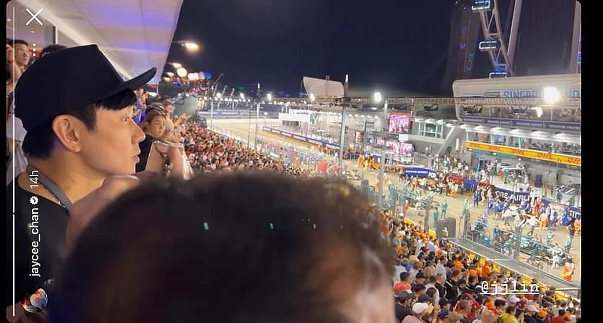 林俊杰出现在房祖名拍摄的F1新加坡大奖赛短片中。（互联网）