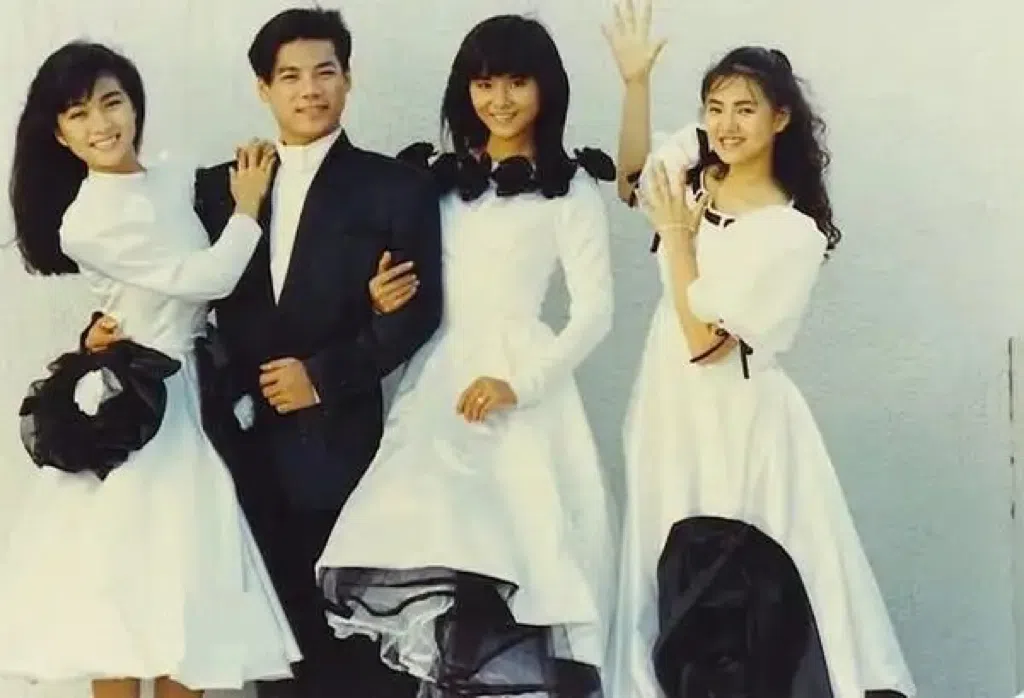 刘文正成立飞鹰唱片公司后，发掘了方文琳（左起）、巫启贤、裘海正和伊能静。（创时代提供）