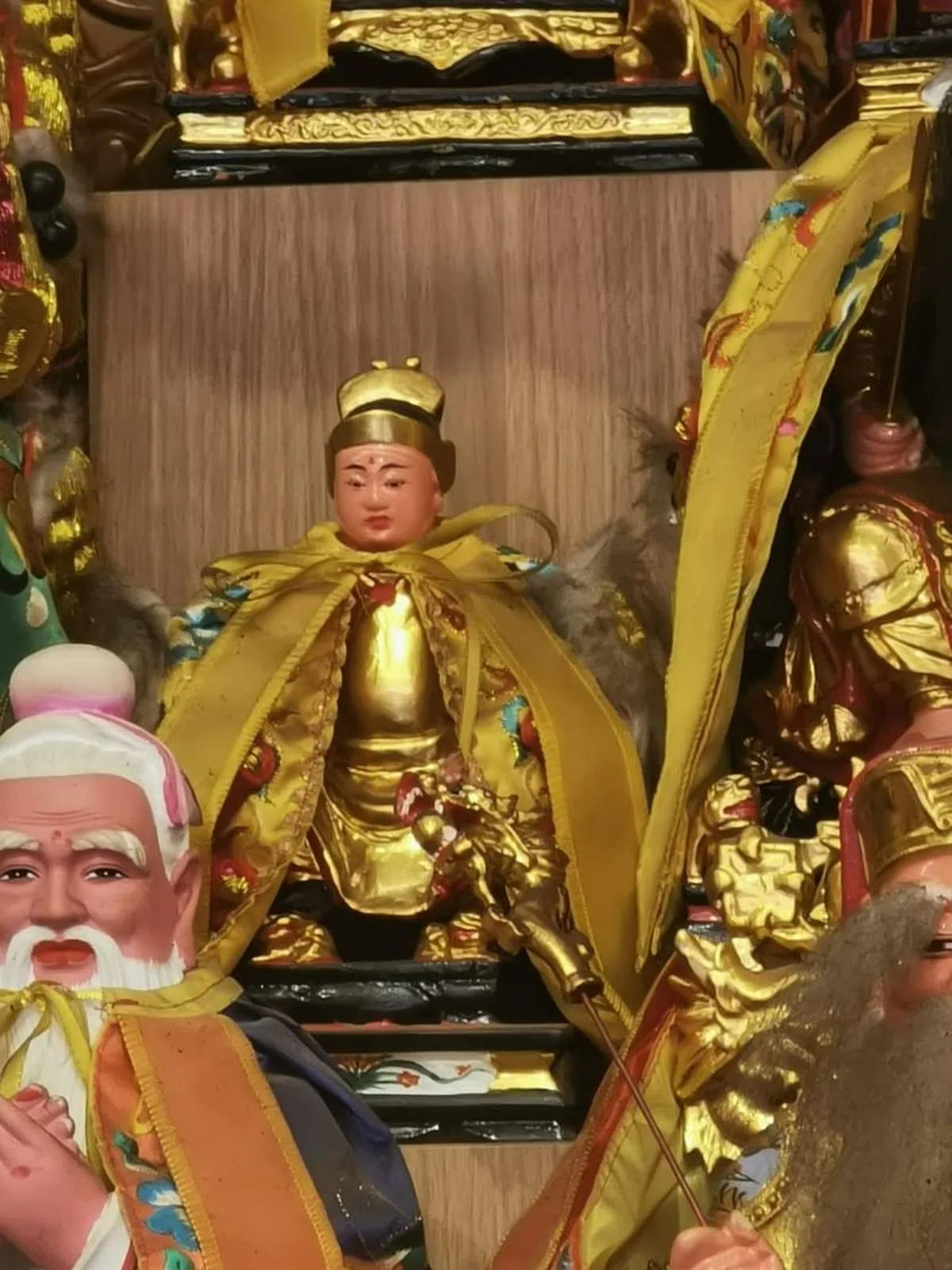 后港斗母宫内的郑成功神像。