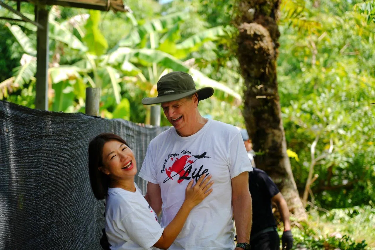 李心钰与美籍老公David结婚四年多。（李心钰提供）