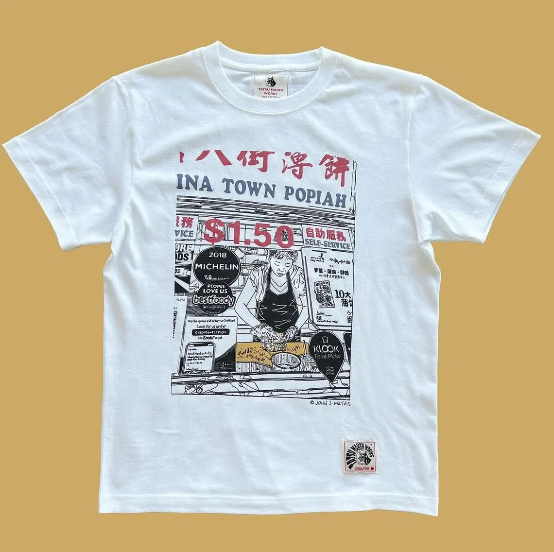 马祝安到北京学过书法，版画上的毛笔字全由他亲笔书写，十分到位。（取自Tatsu Maker Works）