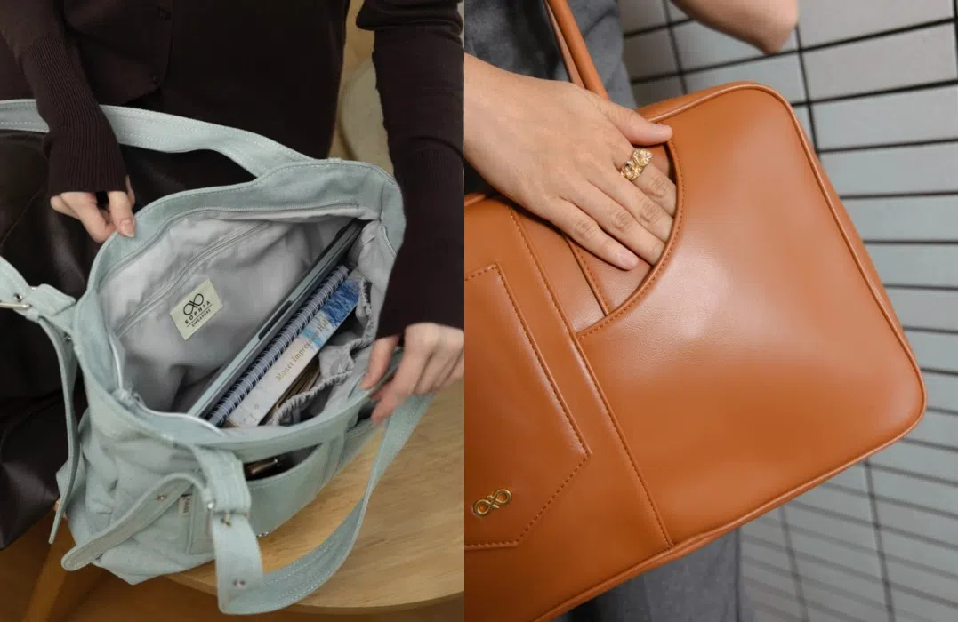 包内侧有弹性口袋可以分装杂物，包外侧的Signature Pocket方便放入手机。（品牌提供）