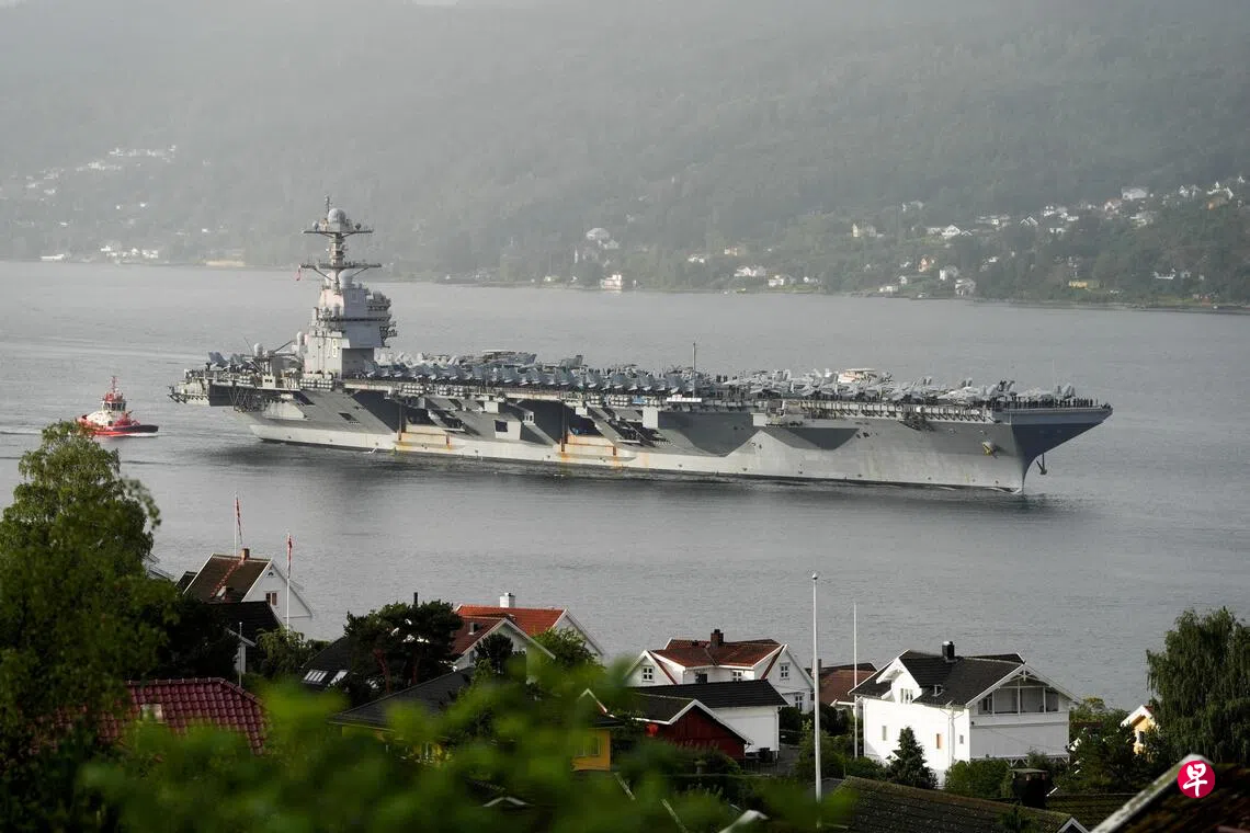 美军最大航母福特号战斗群进入加勒比海水域缉毒| 联合早报