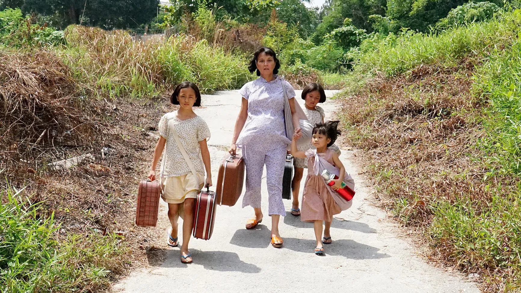 《我们的故事》中的“招娣”，是陈丽贞（前排中）的经典代表角色之一。（档案照片）