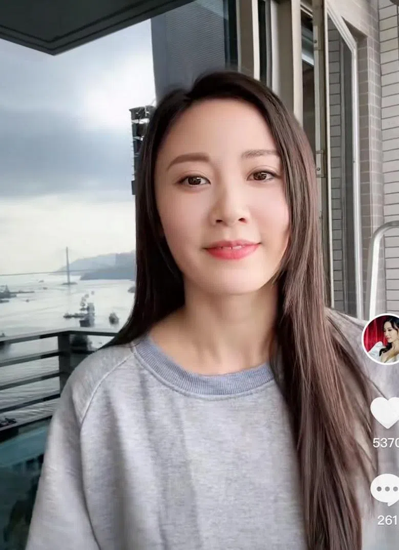 朱晨丽之前被拍到一段疑似在阳台跳舞催旺豪宅的视频。（互联网）