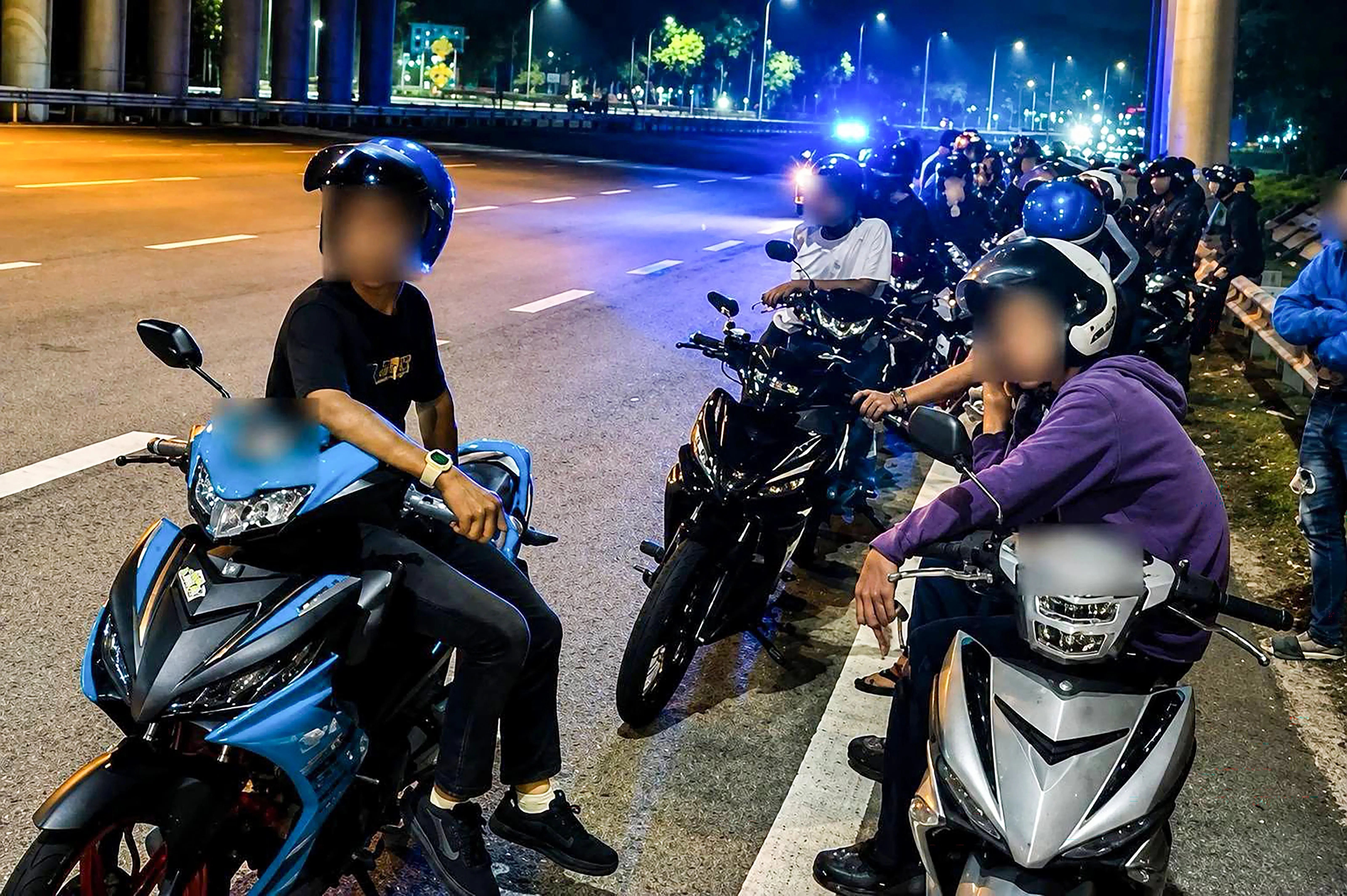 柔佛依斯干达布蒂里警方指出，非法飙车危害公路安全，也严重扰乱附近居民安宁。（依斯干达布蒂里警方提供）