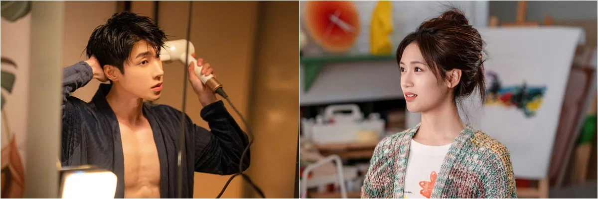 第二男女主角高瀚宇（左）和黄思瑞（右）分别饰演的顾屿、林媛这对CP相对“正常”。（取自剧集微博）