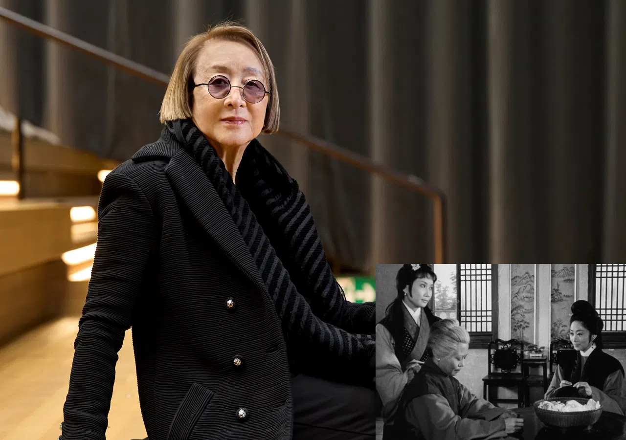 香港首位女导演唐书璇（大图）的修复版黑白古装片《董夫人》将（小图）在电影节上映。（新加坡国际电影节提供）