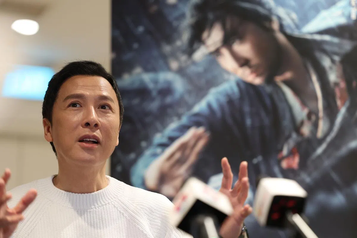 甄子丹分享自己和角色“乔峰”的相同之处。（关俊威摄）