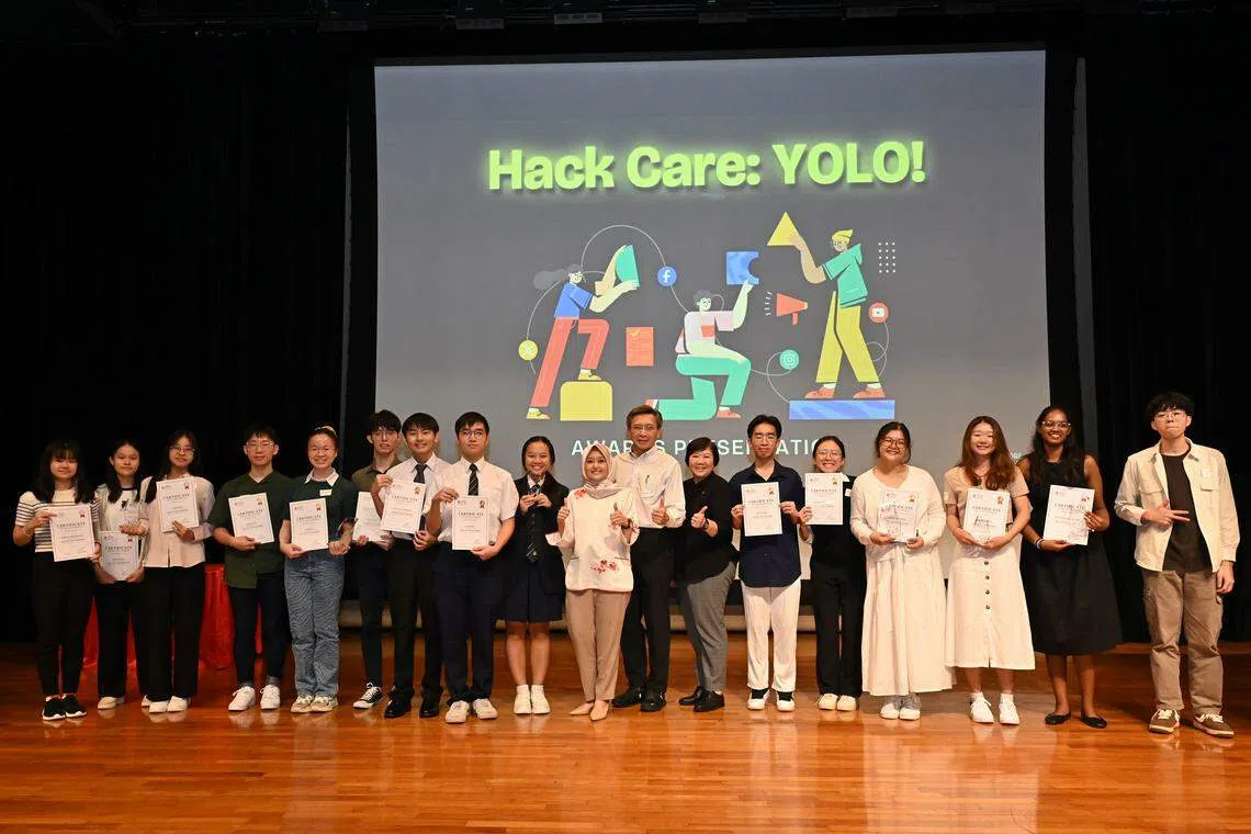慈怀理事会今年首次举办名为Hack Care:YOLO!的提案比赛，超过200名中学、初级学院、理工学院和大学学生参加。（新加坡慈怀理事会提供）