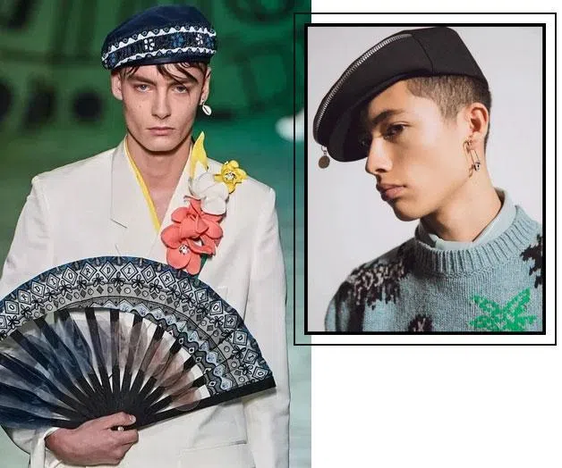 Dior秀场运用珍珠、别针等元素设计耳饰，有趣又有型。（互联网）