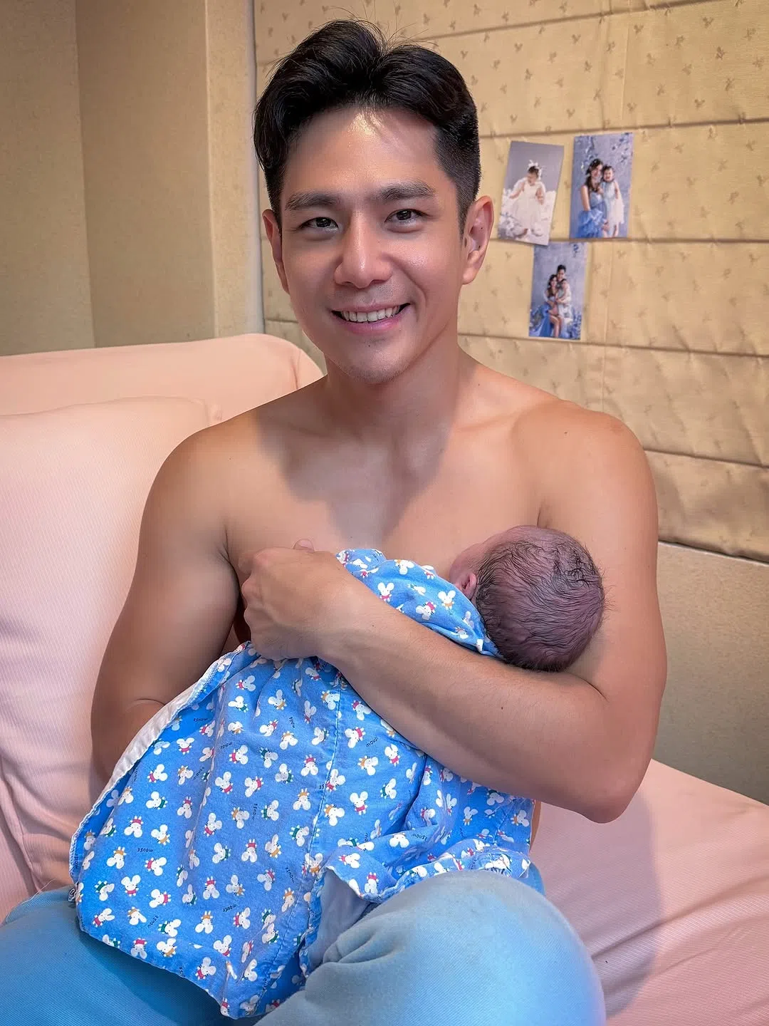 祖雄被网民盛赞是帅气奶爸。（取自祖雄IG）