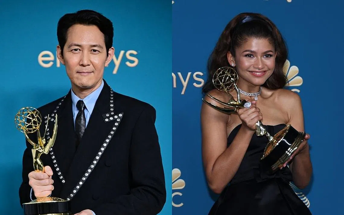 《鱿鱼游戏》艾美奖夺2奖李政宰Zendaya封视帝后| 联合早报