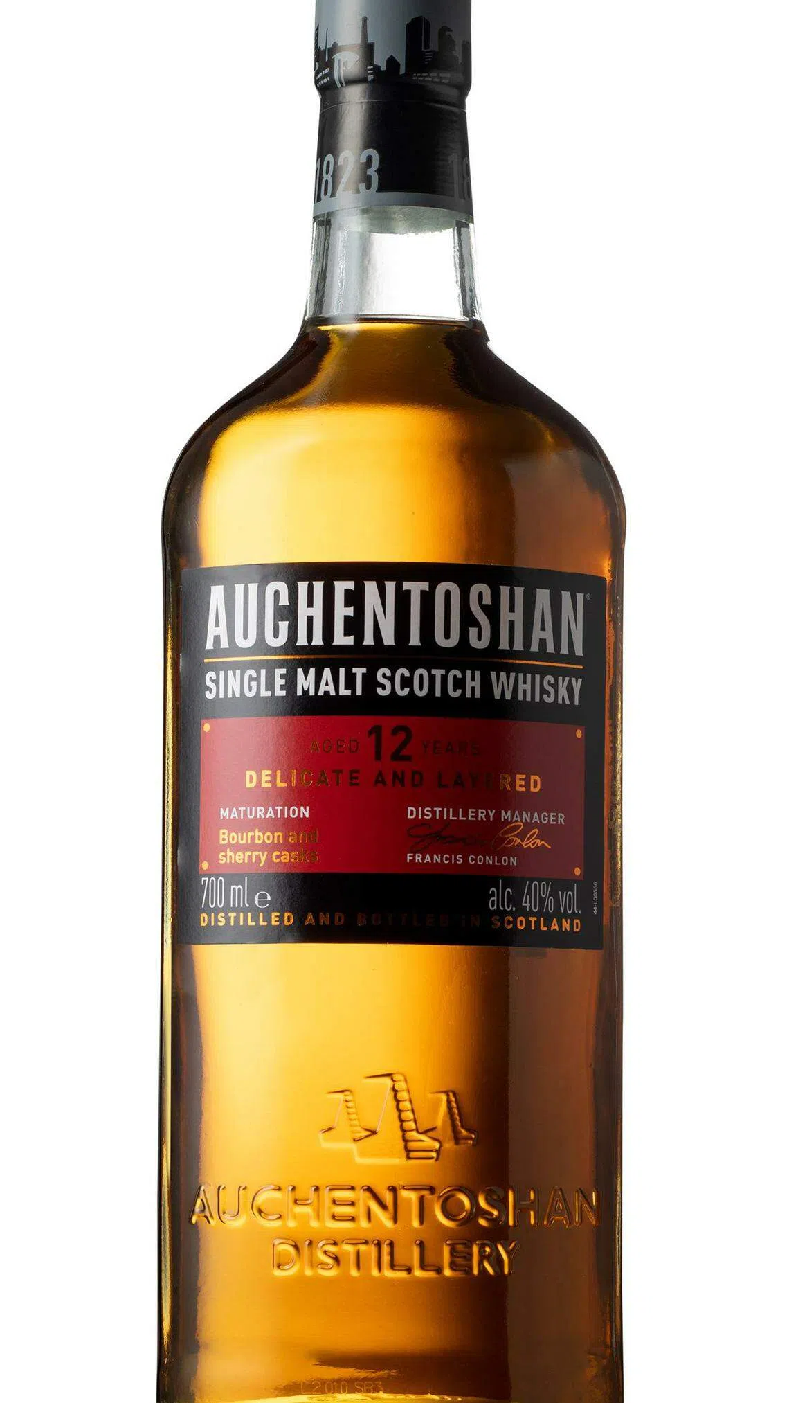 酒品包括一瓶欧肯特轩12年单一麦芽苏格兰威士忌。（餐馆提供）