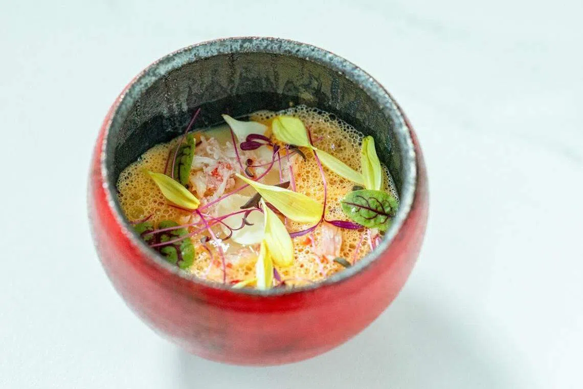 蟹肉茶碗蒸十分鲜美。（餐馆提供）