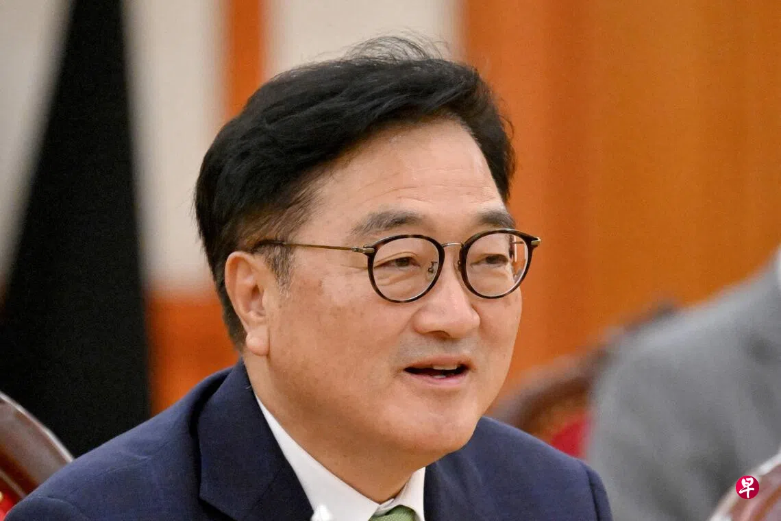 韩国国会议长禹元植到新加坡进行正式访问| 联合早报