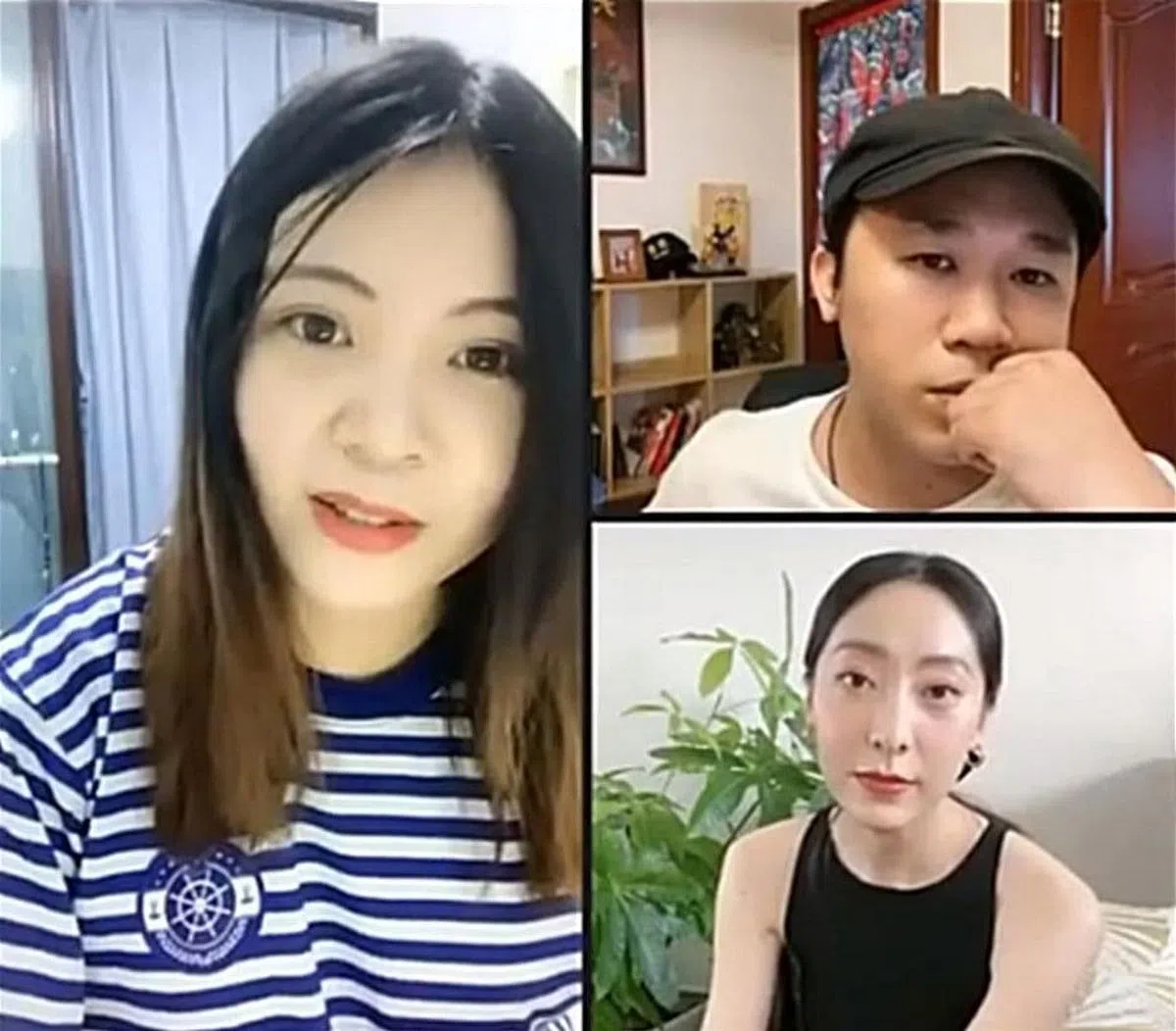 女星鄂靖文（左图）、导演卢正雨（右上图）等分享与周星驰的合作点滴。（新浪娱乐微博图）