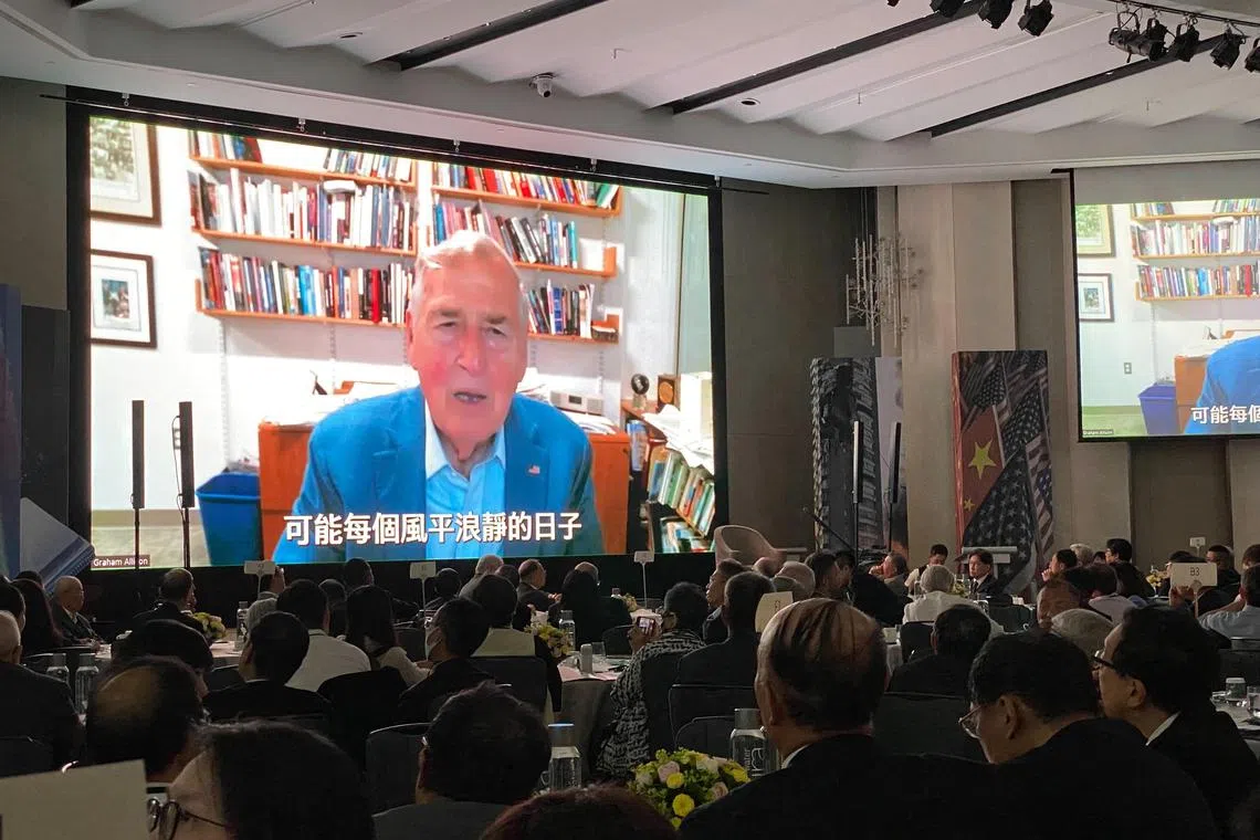 美国哈佛大学肯尼迪政府学院创始人艾利森认为，美国一中政策框架充满弹性，一直成功地在演进。（缪宗翰摄）